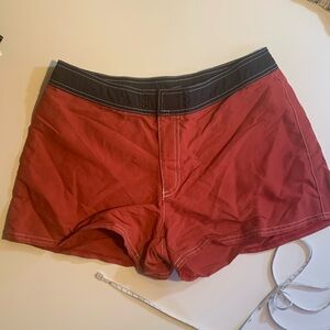 Orange red board shorts no brand name